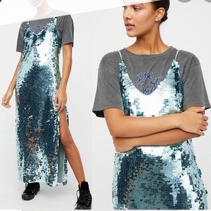 Free People Paillette Party Midi Dress.